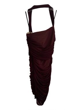 Michael Costello x REVOLVE Honor Mini Ruched Dress in Dark Plum